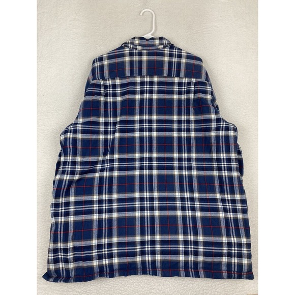 LL Bean Mens Fleece Lined Plaid Flannel Button Shirt Jacket Size XL Regular - Picture 3 of 5
